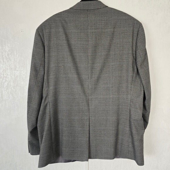 LAUREN Ralph Lauren Mens 46R Houndstooth Sport Coat Blazer Gray Black‎ Blue Prep - Picture 8 of 10